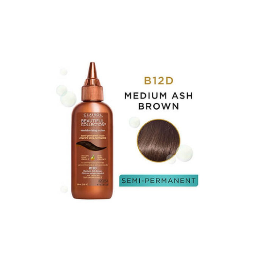 (1 Pk) Clairol Beautiful Collection B12D Moisturizing Colour Medium Ash Brown
