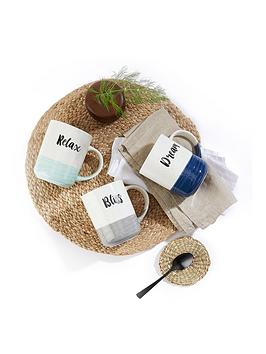Waterside Dipped Glaze Slogan Mugs &Ndash; Set Of 6