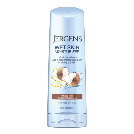 Jergens Wet Skin Body Moisturizer with Refreshing Coconut Oil, 10 Ounces (Packaging May Vary)