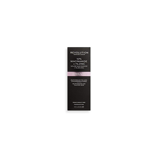 REVOLUTION SKINCARE LONDON, 10% Niacinamide + 1% Zinc Blemish & Pore Refining Serum, SUPER SIZED, 60ml