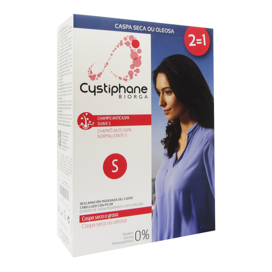Cystiphane S Anti Dandruff Normalizing Shampoo 2x200ml