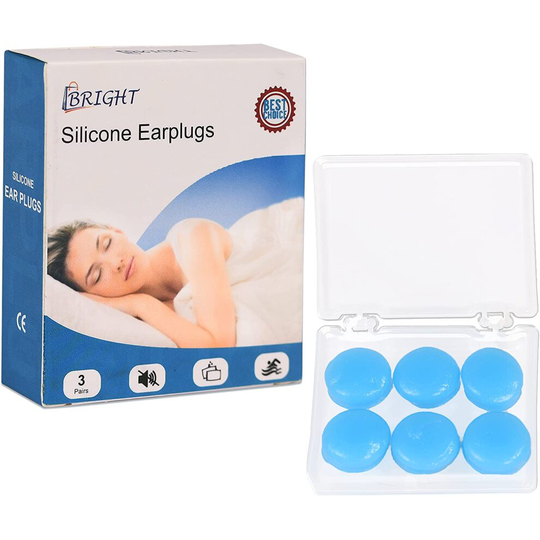 3 Pairs Soft Silicone Ear Plugs for Sleeping Noise Cancelling- Waterproof Reusable Ear Plugs for Sleep, Snoring, Work or...
