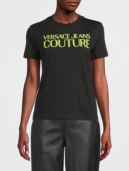 Versace Jeans Couture Logo Print T-Shirt - Black
