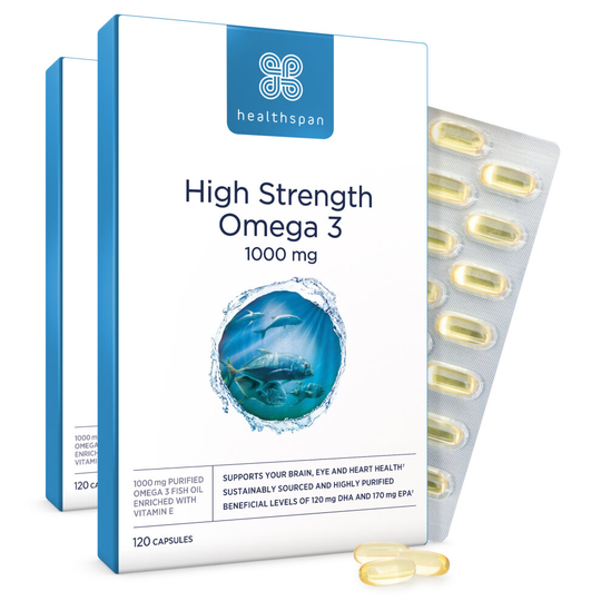 (240 Capsules) Healthspan High Strength Omega 3 1,000mg