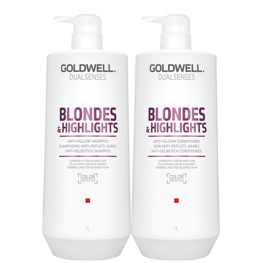 Goldwell Dualsenses Blondes & Highlights A-Y Shampoo 1000ml and Conditioner 1000ml