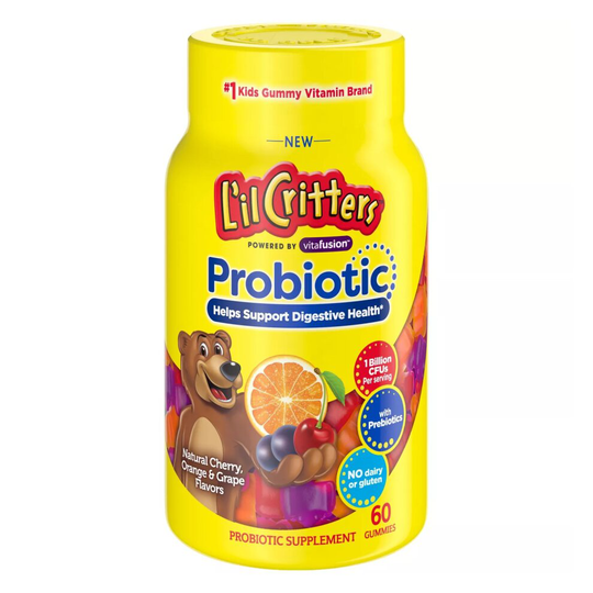 L'il Critters Probiotic Gummies - Cherry, Orange & Grape - 60 ct