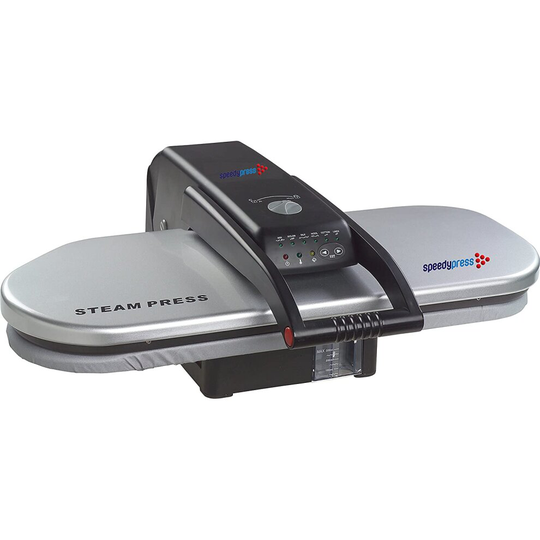 (Silver) Steam Ironing Press by Speedypress with 38 Power Steam Jets - 64cm x 27cm; 1,400watt (+ Free Replacement Cover & Foam Underfelt - RRP £39.00)