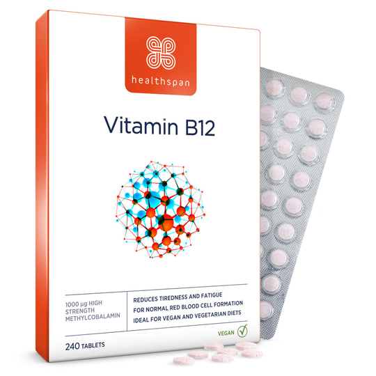 Healthspan Vitamin B12 1,000μg, 240 Tablets, Immune Health, Vegan