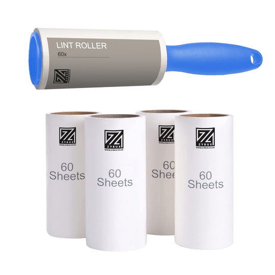 ZYBUX - Lint Roller+4 Sticky replacement Heads