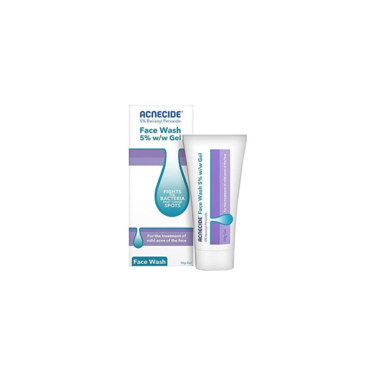 Acnecide Face Wash 50g, for Acne Treatment & Spot Treatment with 5% Benzoyl Peroxide, Wash-Off Treatment for Blackheads & Acne-Prone Skin