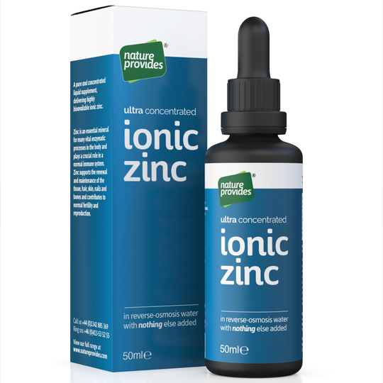 Ionic Zinc Sulphate Liquid (Pure and Concentrated). Immune and fertility support, skin, hair and nails. Vegan, made in the UK.