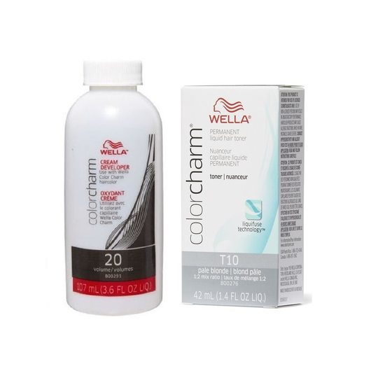 (Natural Blonde With Cream Developer -106ml) Wella Blonde Colour Charm | Permanent Liquid Hair Toners