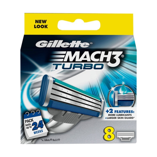 Gillette Mach3 Turbo Blades - 8 Blades