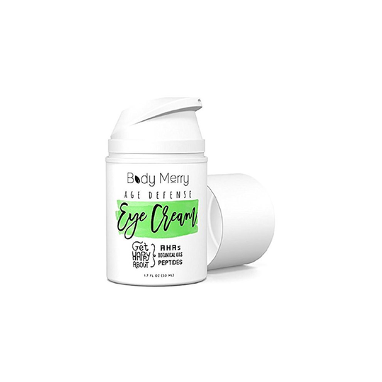 Body Merry Age Defense Eye Cream Natural & Organic Anti-Aging Lotion for Dark Circles, Wrinkles, Puffiness, Crow's Feet, Fine Lines & Bags - 1.7 oz