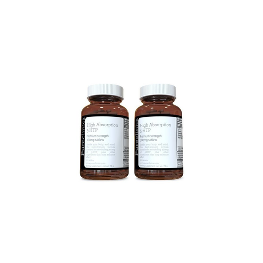 5HTP 300mg x 180 tablets (2 bottles with 90 tablets in each - 6 months supply. With 220mg Vitamin C, B6, and black pepper extract. SKU: 5H3x2
