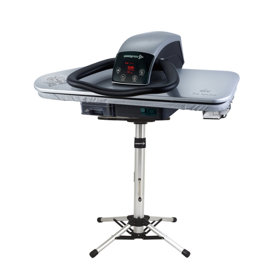 (81HD-Silver + Stand, 81cm, 2,200watt) Steam Ironing Press Heavy Duty Professional + Stand by Speedypress (+ FREE Iron Attachment, Anti-Scale Water Fi