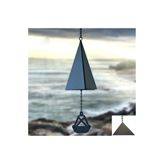 (Buoy) Holiday Wind Bells Creative Wrought Iron Triangle Wind Chimes Pendant Garden Bell Decoration Outdoor Wind Chimes Memorial/Sympathy Wind Chimes