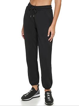 DKNY SPORT Rhinestone Logo Jogger - Black, Black, Size Xs, Women