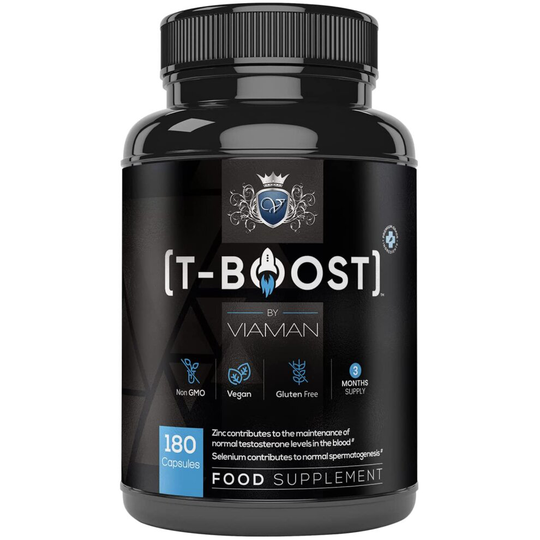 Viaman T_Boost Testosterone Support Supplement - 180 Vegan Capsules