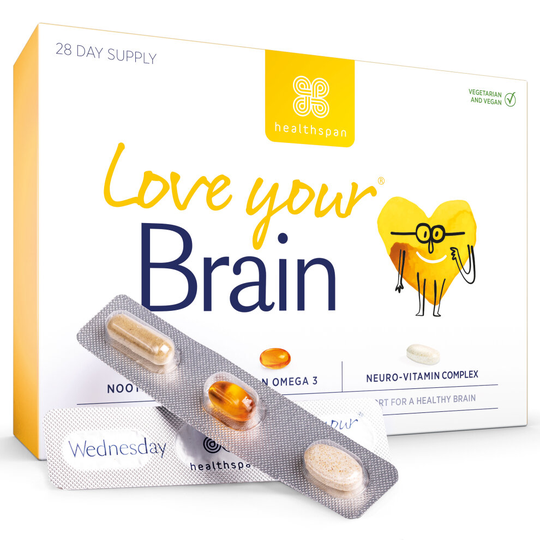Healthspan Love Your Brain Multivitamin, 28 Day Supply, Vegan