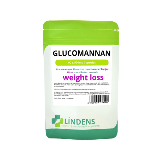 Glucomannan Konjac Fibre Capsules DOUBLE PACK 500mg x 180 Diet Weight