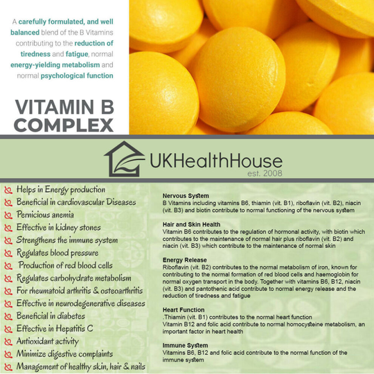 Vitamin B Complex - 240 Tablet - B1 B2 B3 B5 B6 B9 B12 - High Strength