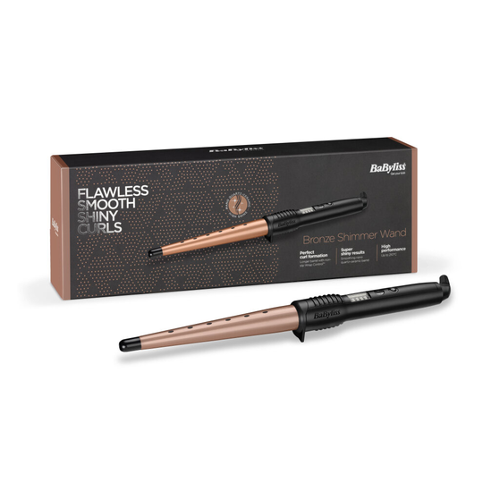 Babyliss 2285AU Bronze Shimmer Styling Wand 5 Digital Heat Settings Auto Shutoff
