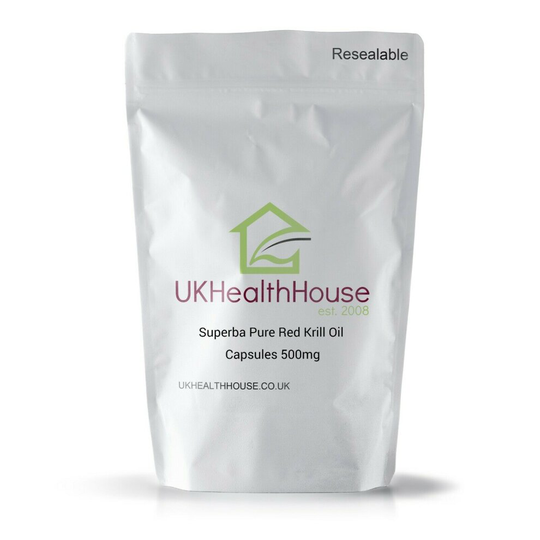 (Superba Pure Red Krill Oil Capsules - 500mg x 90 - High Strength) Superba Pure Red Krill Oil Capsules - 500mg
