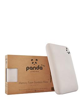 Panda London Kids Luxury Memory Foam Bamboo Pillow - White