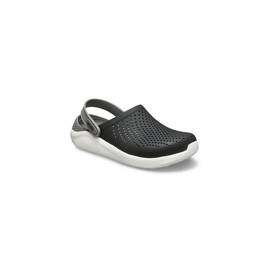 Crocs LiteRide Relaxed Fit Clog Shoes Sandals in Black & Smoke Grey 204592 05M [UK M4/W5 US M5/W7]