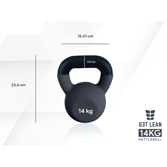 (14kg) Kettlebells With Rubber Sleeve Cast Iron Weights