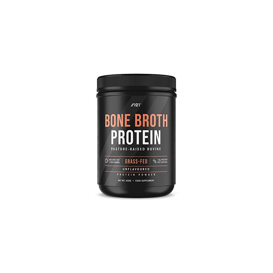 Bone Broth Beef Protein Powder - 400g - Unflavoured - 100% Grass-Fed & Pasture Raised Beef - Paleo & Keto Friendly, Halal & Kosher