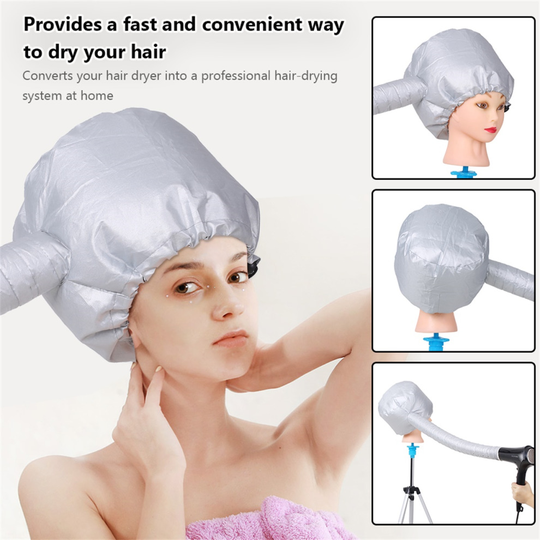Portable Soft Hair Drying Cap Bonnet Hood Blow Dryer Home Hairdress