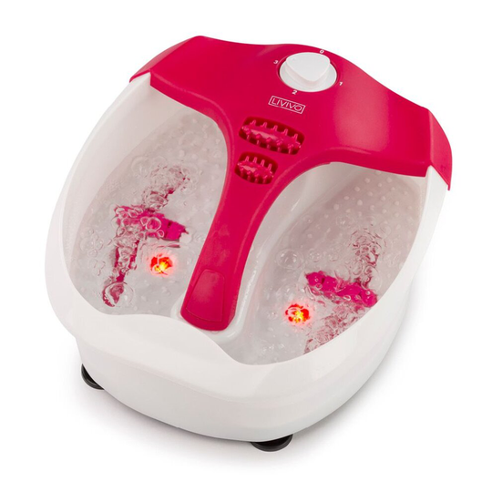 LIVIVO Foot Spa Bath Massager Heat Bubbles Vibration Masssage Rollers Pedicure
