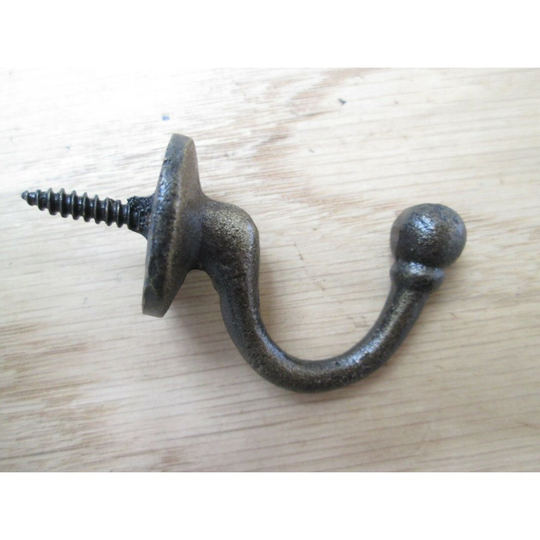 Screw in ball hook Antique Brass