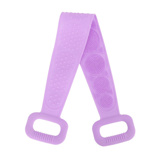 (Purple) Silicone Brushes Bath Towel Peeling Clean Body