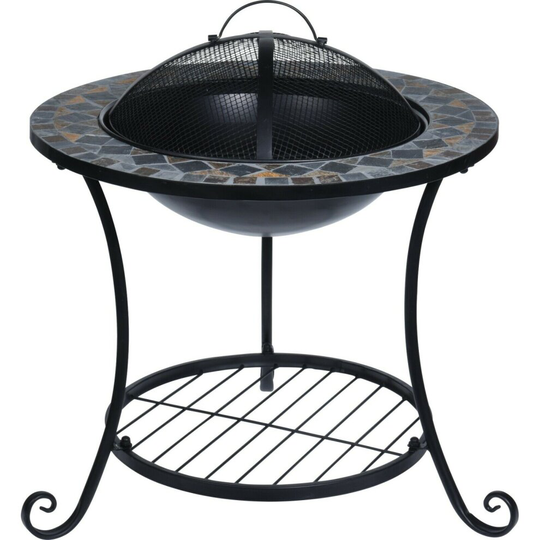Steel Outdoor Fire Pit Bowl Round Patio Fire LARGE Outdoor Fire Pit 58cm Mosaic