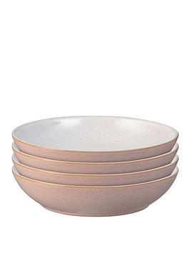 Denby Elements Set Of 4 Pasta Bowls &Ndash; Sorbet Pink