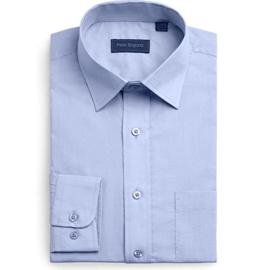 (16) Peter England Long Sleeve Formal Shirt Regular Fit - Light Blue