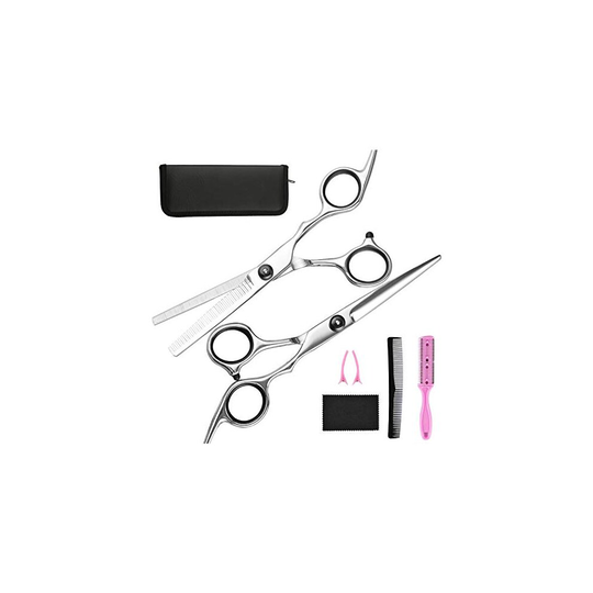Hairdressing Scissors Hair Cutting Scissor, Fcysy Professional Barber Hairdresser Scissors Set with Hair Dressing Scissors Thinning Scissor and H