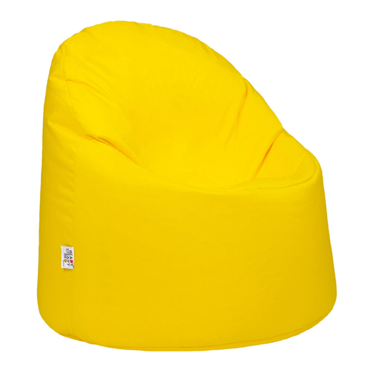 (Yellow) Kids Bean Bag Chair Seat | Ready Filled Children's Polyester BeanBag Lounger | Comfortable Relaxing Child Bedroom Play Room Furniture