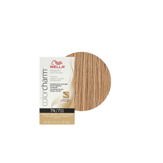 (7N Medium Blonde) Wella Color Charm Permanent Liquid Haircolor