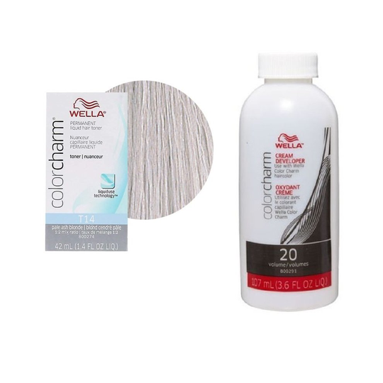 (T14 + Developer (Vol.20)) Wella Colour Charm Liquid Colour Toner 42ml