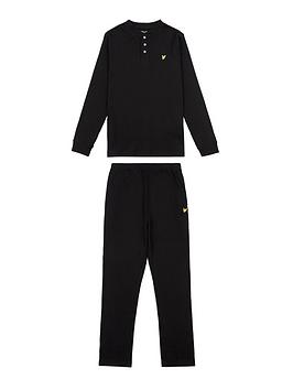 Lyle & Scott Boys Ribbed Lounge Set - Black