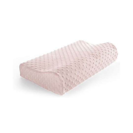 (Pink Bubble) 50*30 Sleeping Bamboo Memory Foam Orthopedic Pillow Neck Protection Slow Rebound