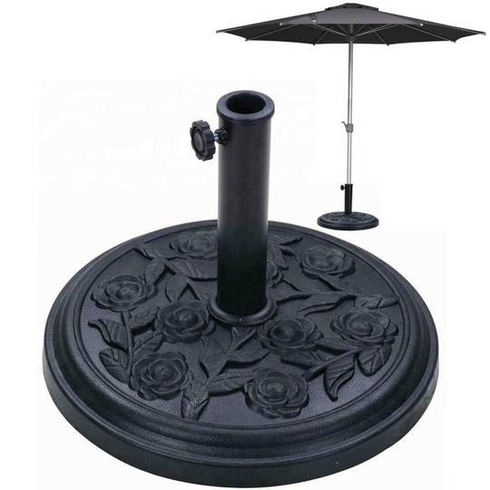 Heavy Duty 9.5kg Cast Iron Effect Round Patio Umbrella Parasol Base