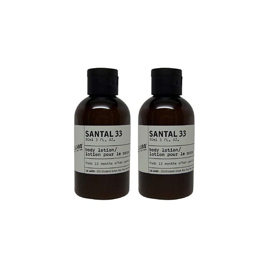 Le Labo Santal 33 Body Lotion - lot of 2 each 3oz bottles-Total of 6oz